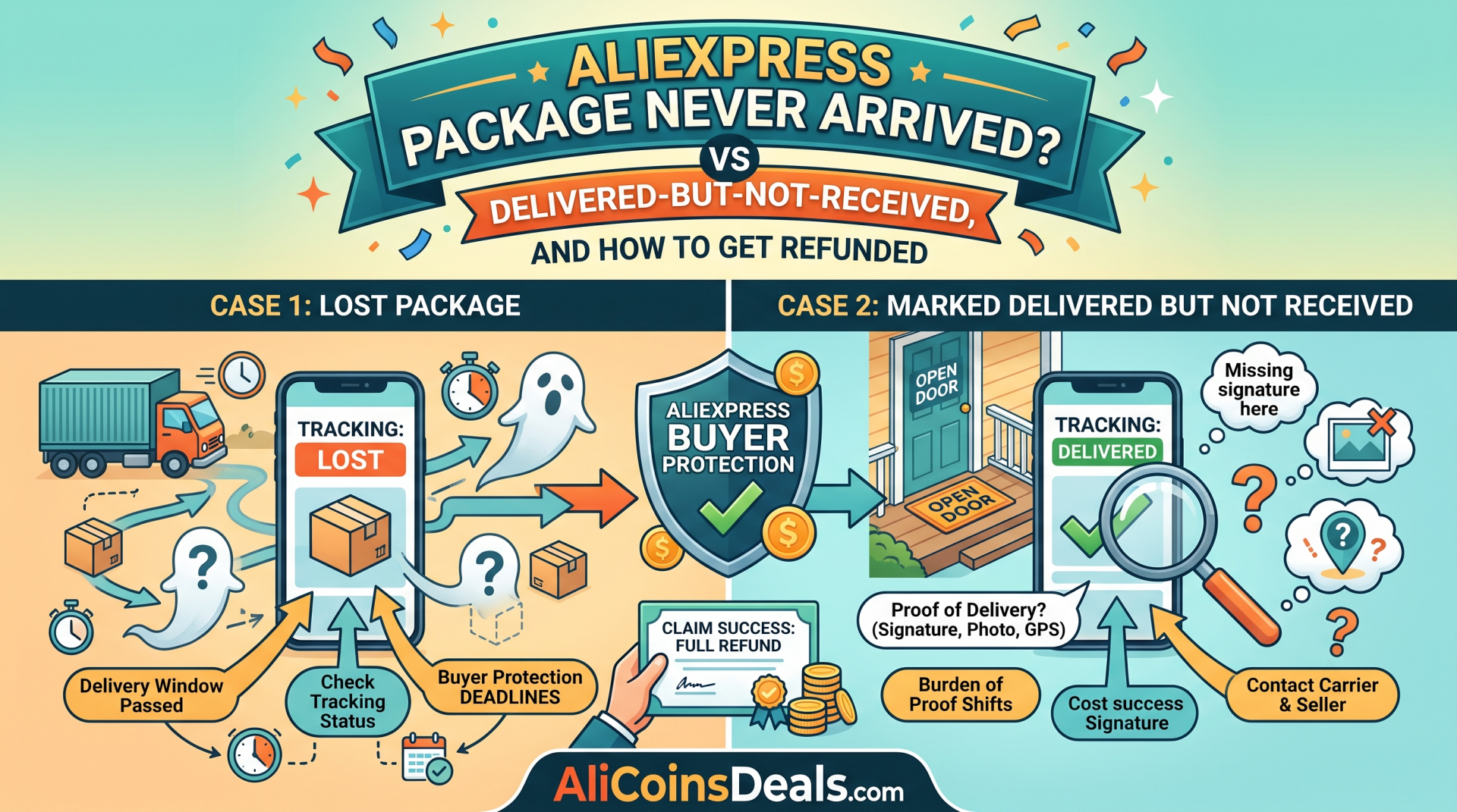 AliExpress Package Never Arrived? Lost vs Delivered-but-Not-Received, and How to Get Refunded